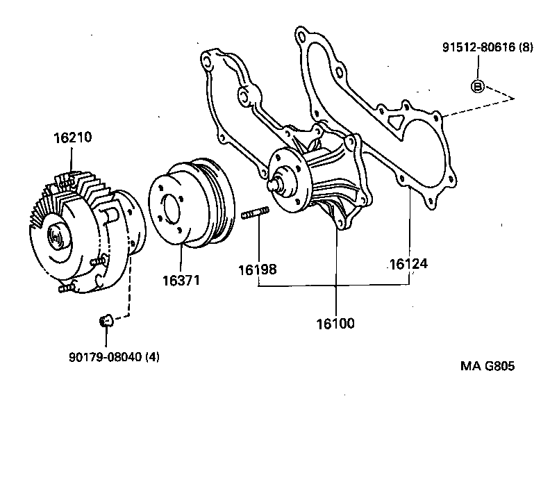  DYNA TOYOACE |  WATER PUMP