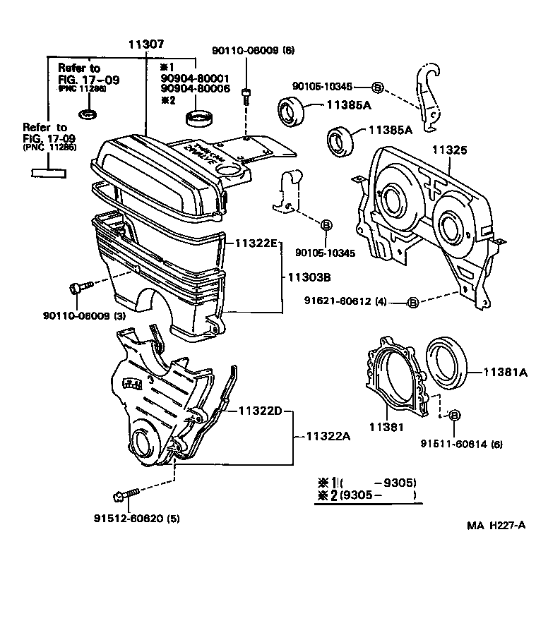  CRESTA |  TIMING GEAR COVER REAR END PLATE