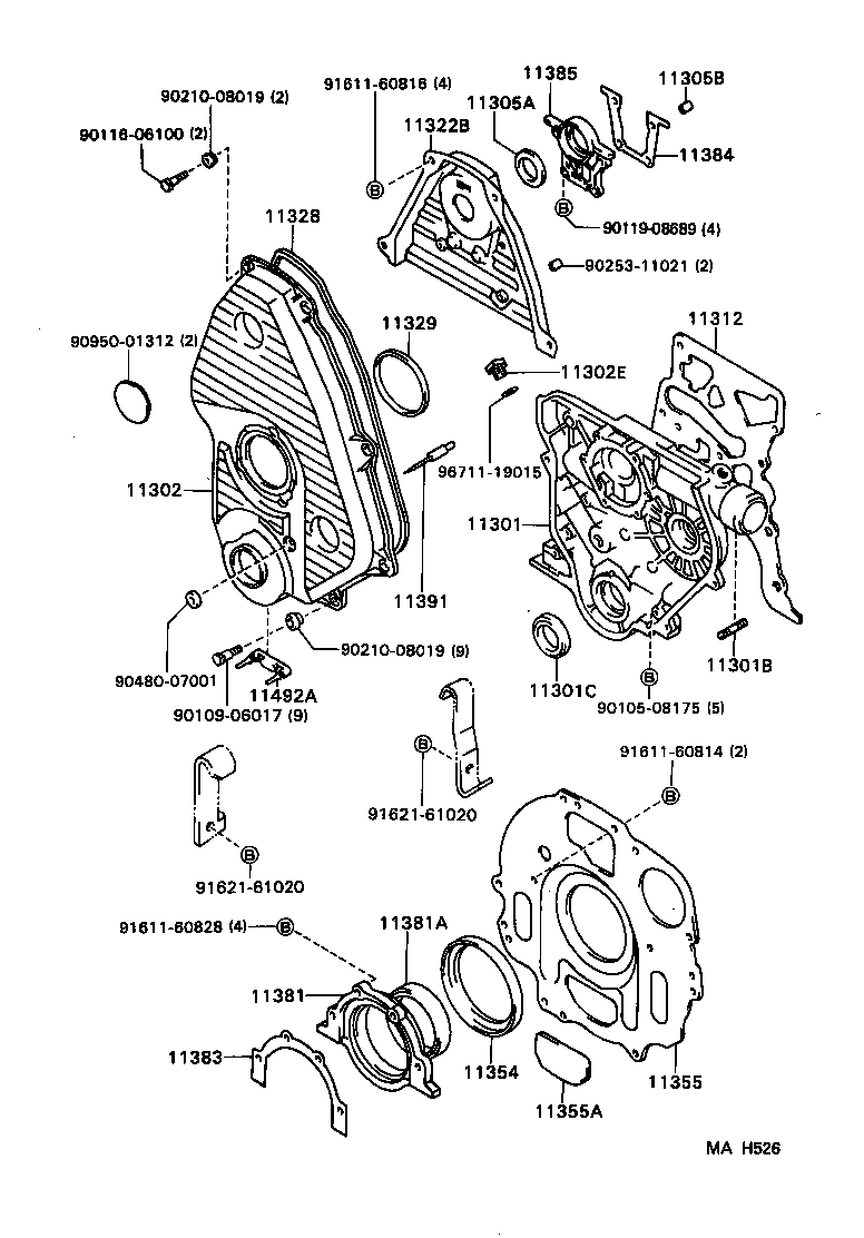  MARK 2 |  TIMING GEAR COVER REAR END PLATE
