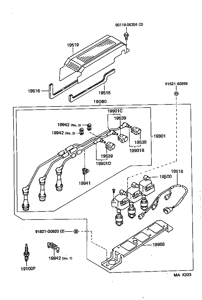  CROWN |  IGNITION COIL SPARK PLUG