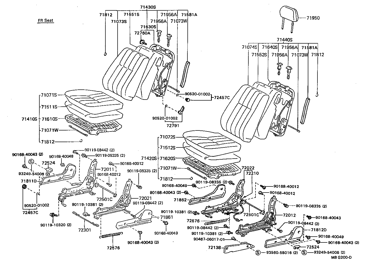  HILUX |  SEAT SEAT TRACK