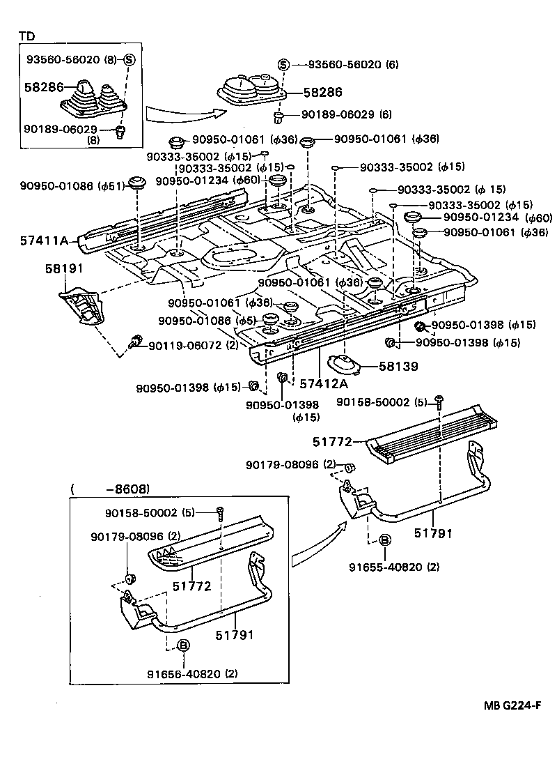  HILUX |  FRONT FLOOR PANEL FRONT FLOOR MEMBER