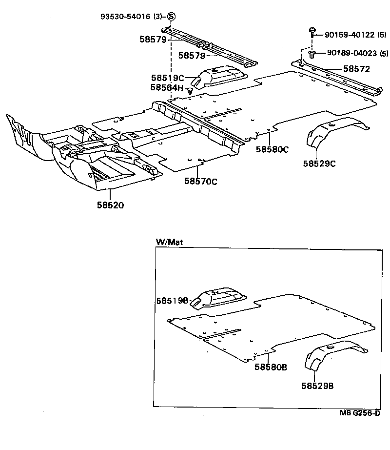  HILUX |  FLOOR MAT SILENCER PAD