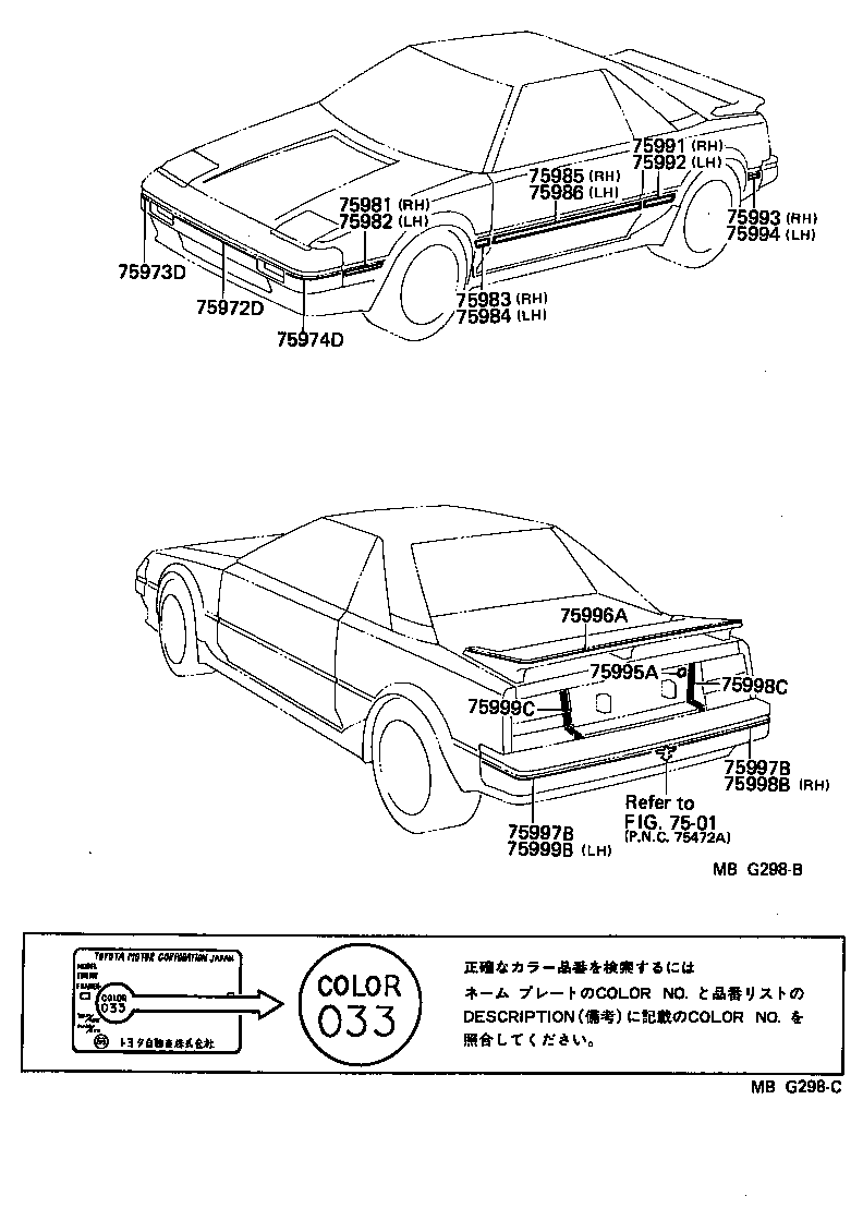  MR2 |  BODY STRIPE