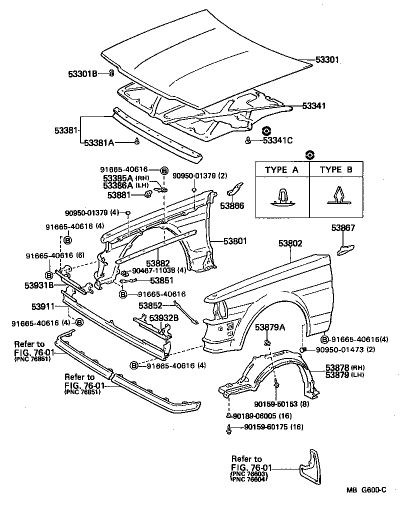  CHASER |  HOOD FRONT FENDER