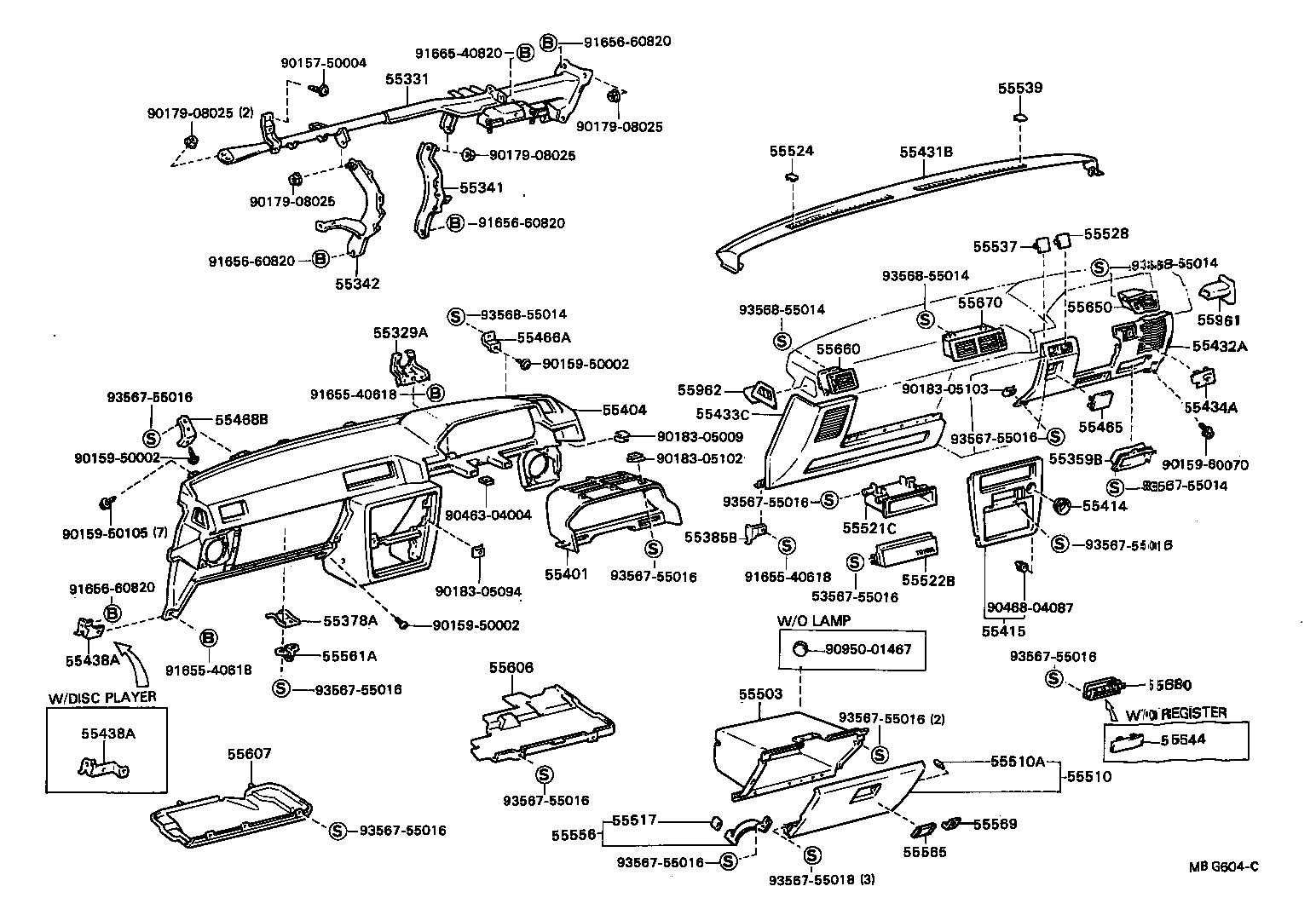  MARK 2 |  INSTRUMENT PANEL GLOVE COMPARTMENT