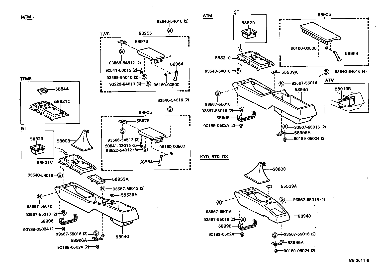  MARK 2 |  CONSOLE BOX BRACKET