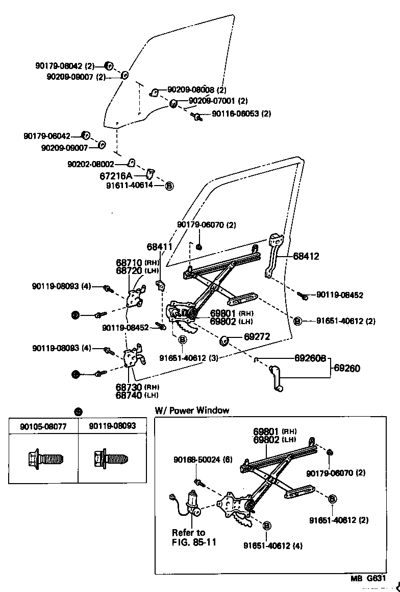  MARK 2 |  FRONT DOOR WINDOW REGULATOR HINGE