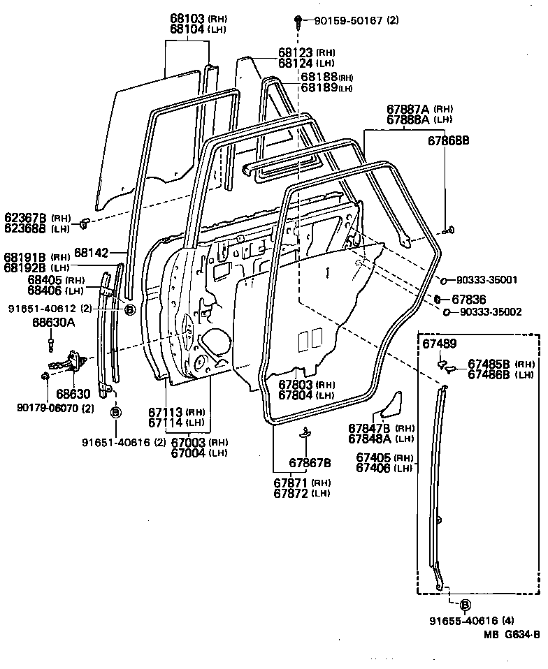  MARK 2 |  REAR DOOR PANEL GLASS