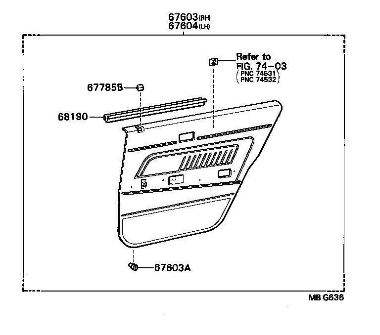  MARK 2 |  REAR DOOR PANEL GLASS