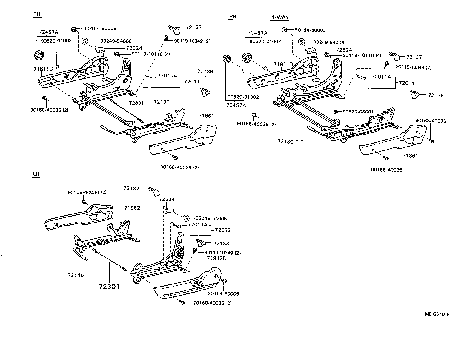  MARK 2 |  FRONT SEAT SEAT TRACK