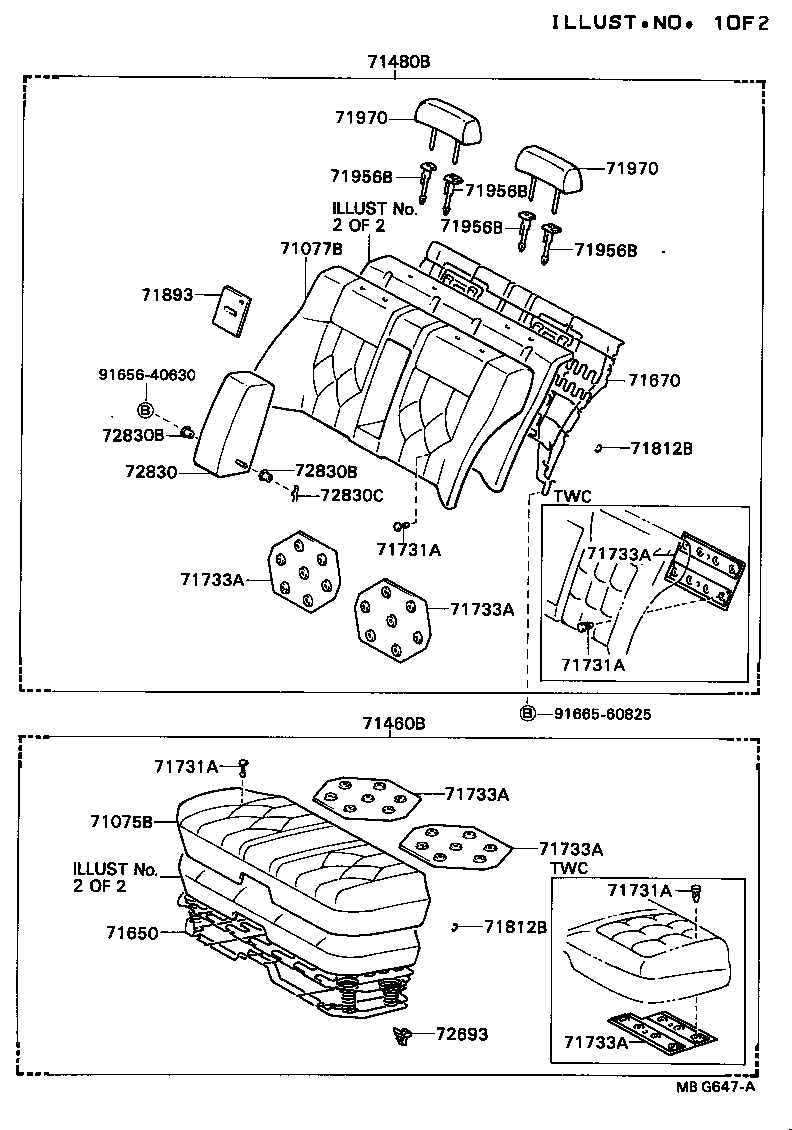  MARK 2 |  REAR SEAT SEAT TRACK