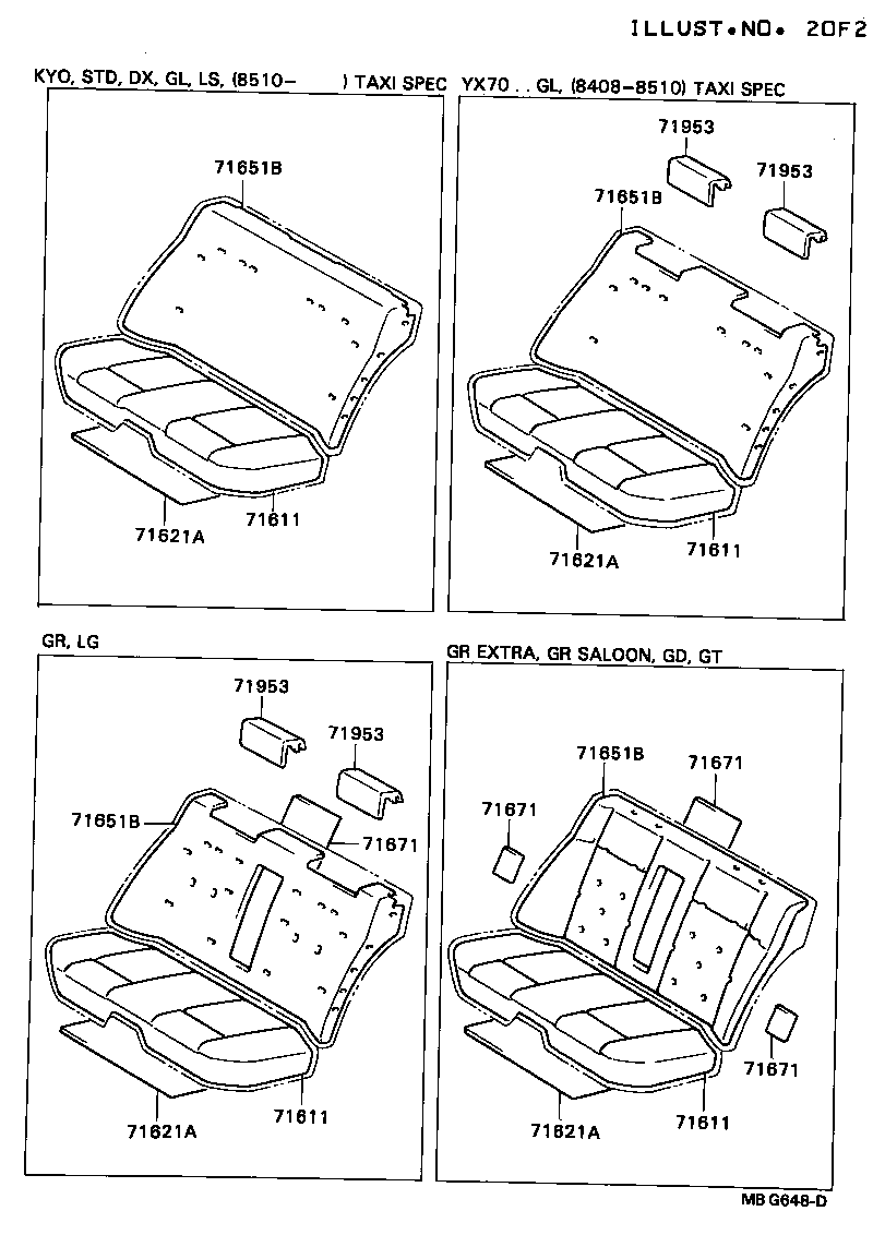  MARK 2 |  REAR SEAT SEAT TRACK