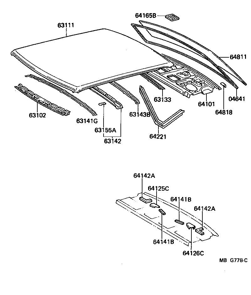  CHASER |  ROOF PANEL BACK WINDOW GLASS