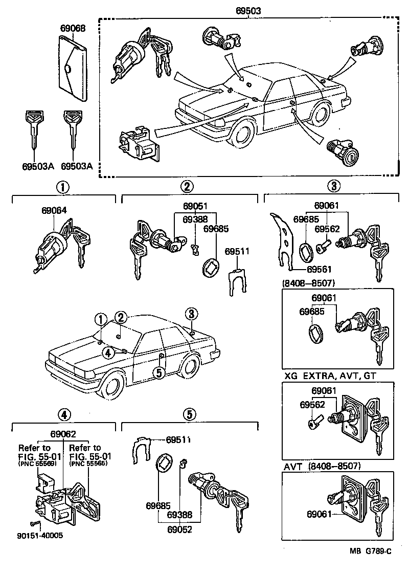  CHASER |  LOCK CYLINDER SET