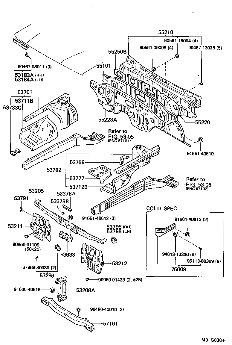  CHASER |  FRONT FENDER APRON DASH PANEL