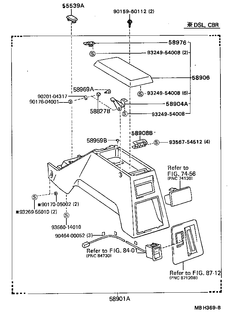  HILUX |  CONSOLE BOX BRACKET