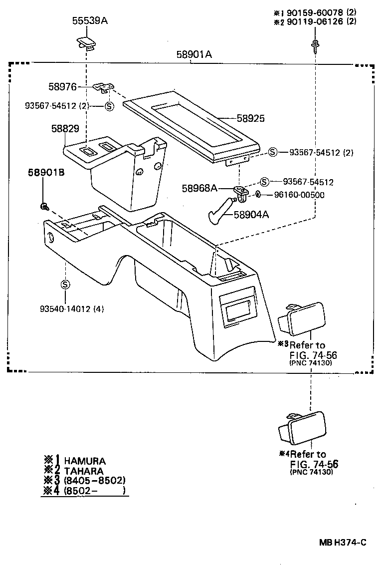  HILUX |  CONSOLE BOX BRACKET