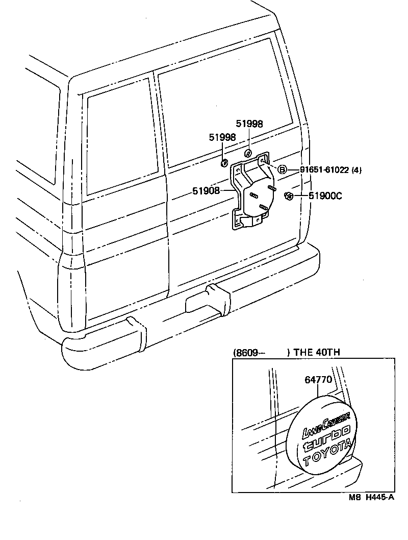  LAND CRUISER S T H T |  SPARE WHEEL CARRIER