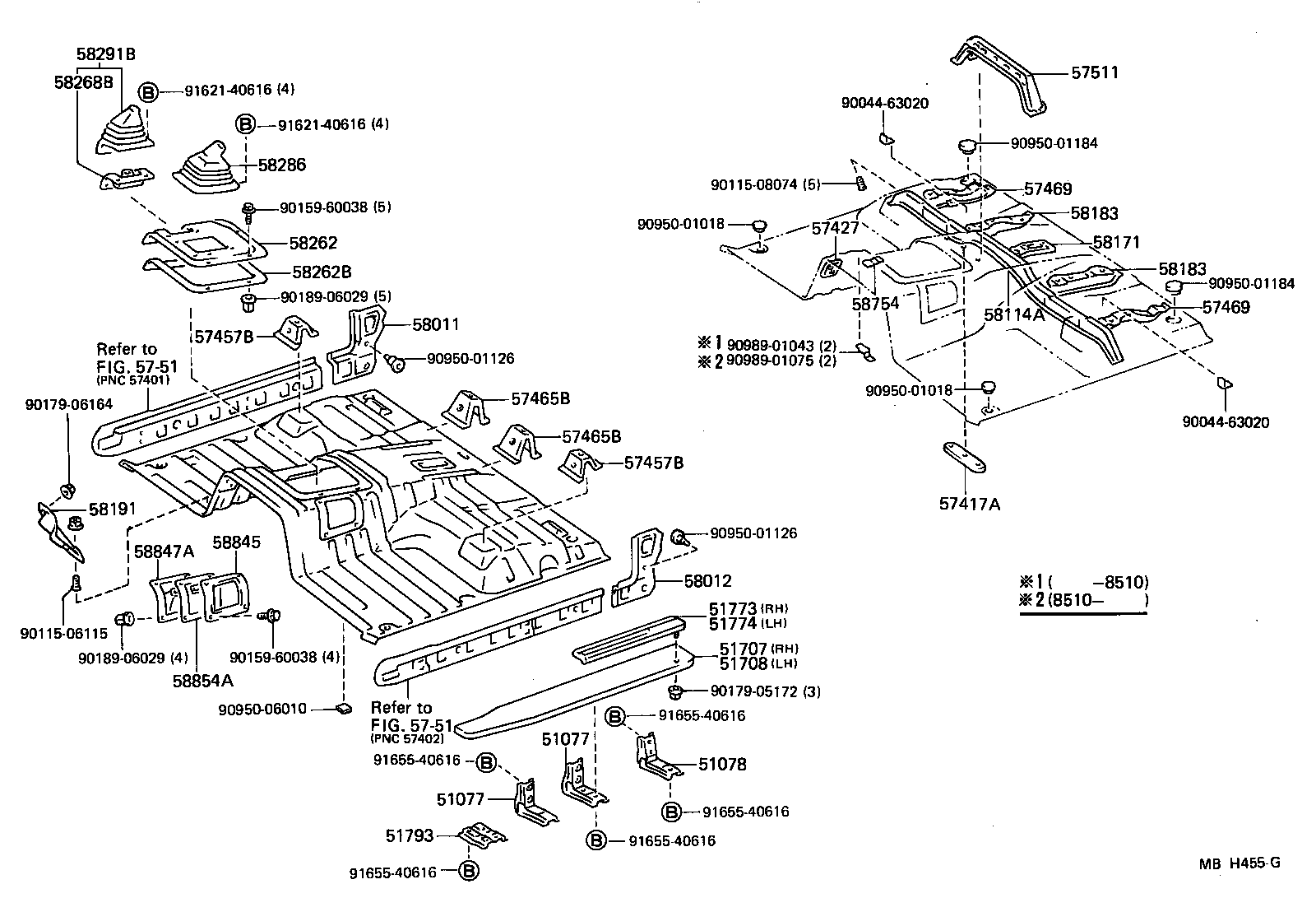  LAND CRUISER S T H T |  FRONT FLOOR PANEL FRONT FLOOR MEMBER