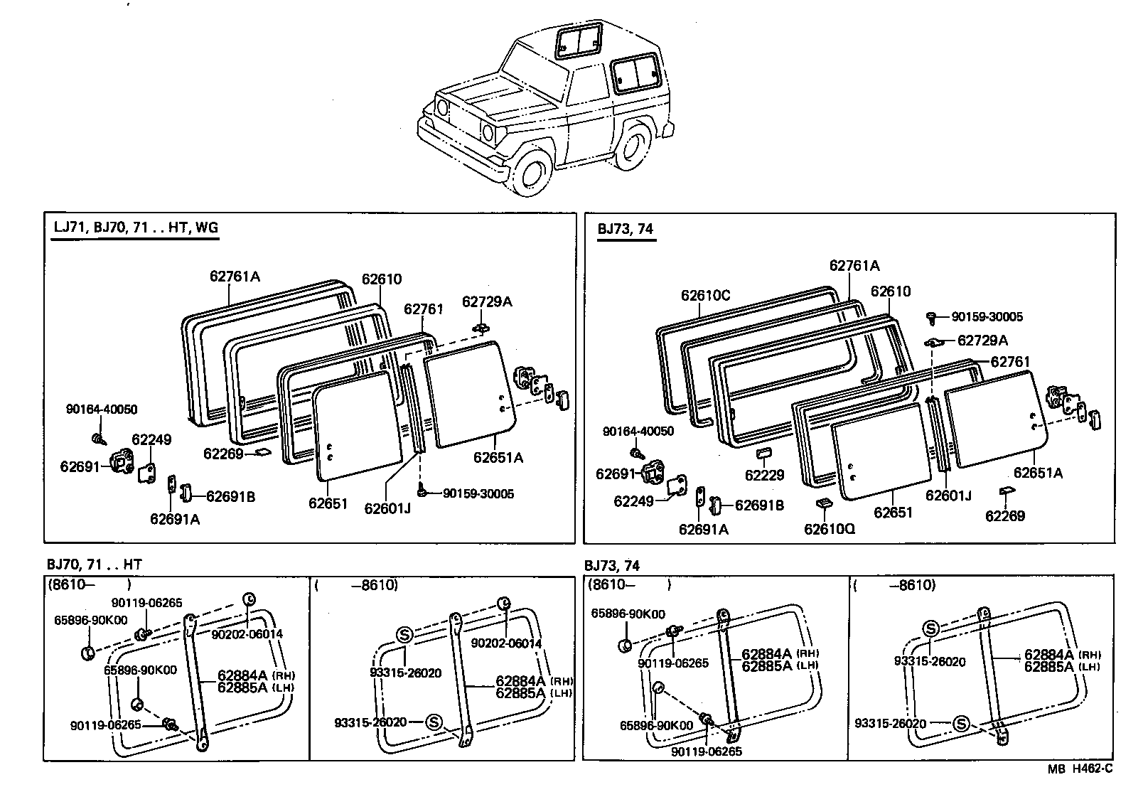  LAND CRUISER S T H T |  SIDE WINDOW