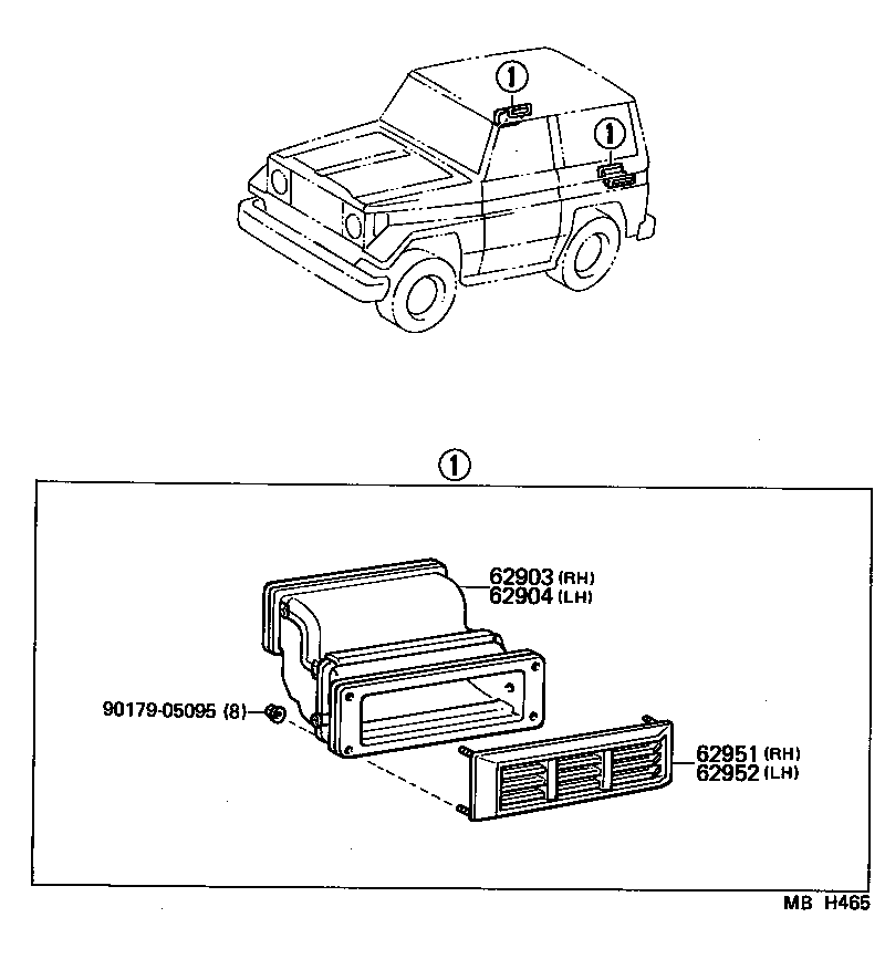  LAND CRUISER S T H T |  REAR VENTILATOR ROOF VENTILATOR