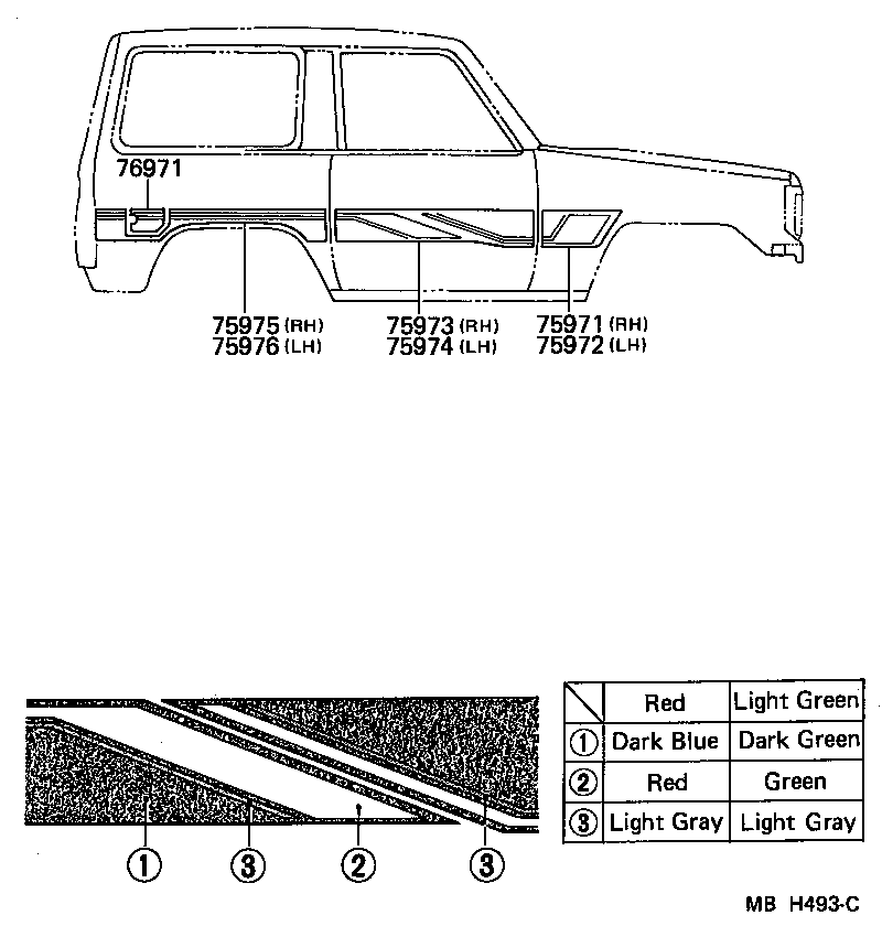  LAND CRUISER S T H T |  BODY STRIPE