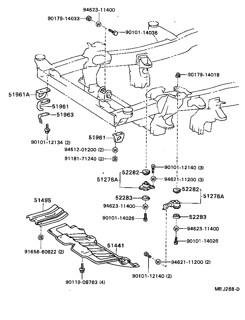  HILUX |  SUSPENSION CROSSMEMBER UNDER COVER