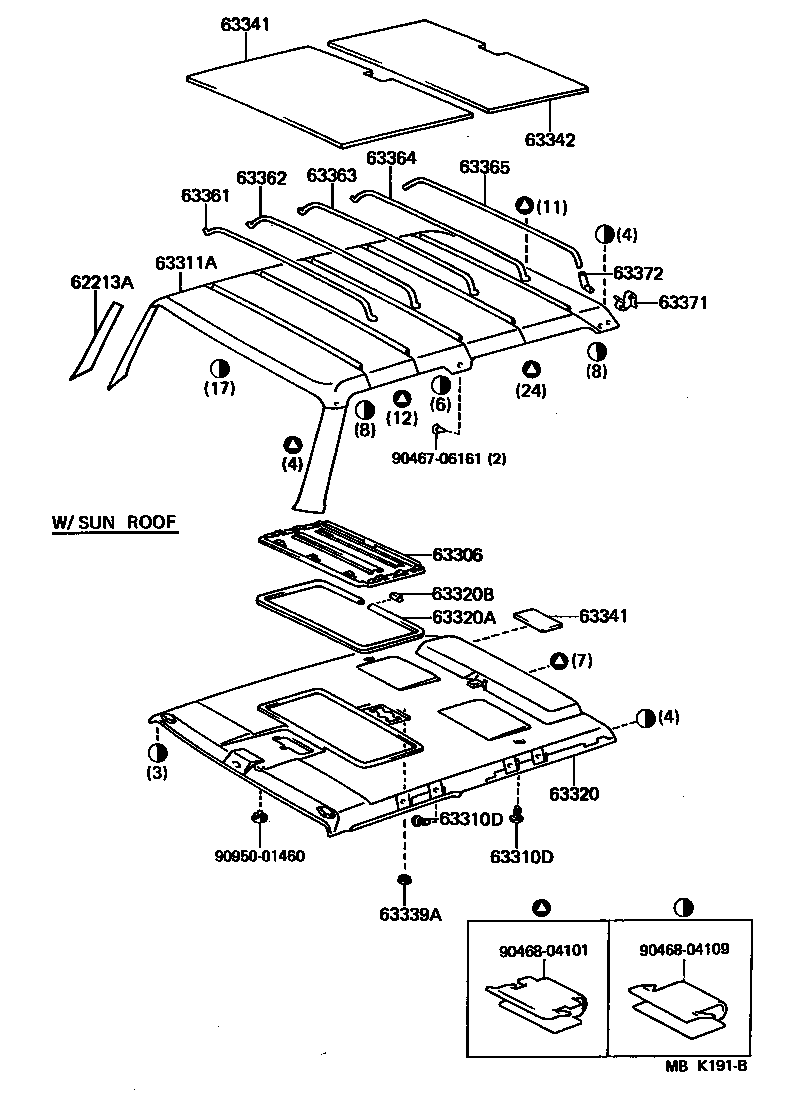  LAND CRUISER S T H T |  ROOF HEADLINING SILENCER PAD