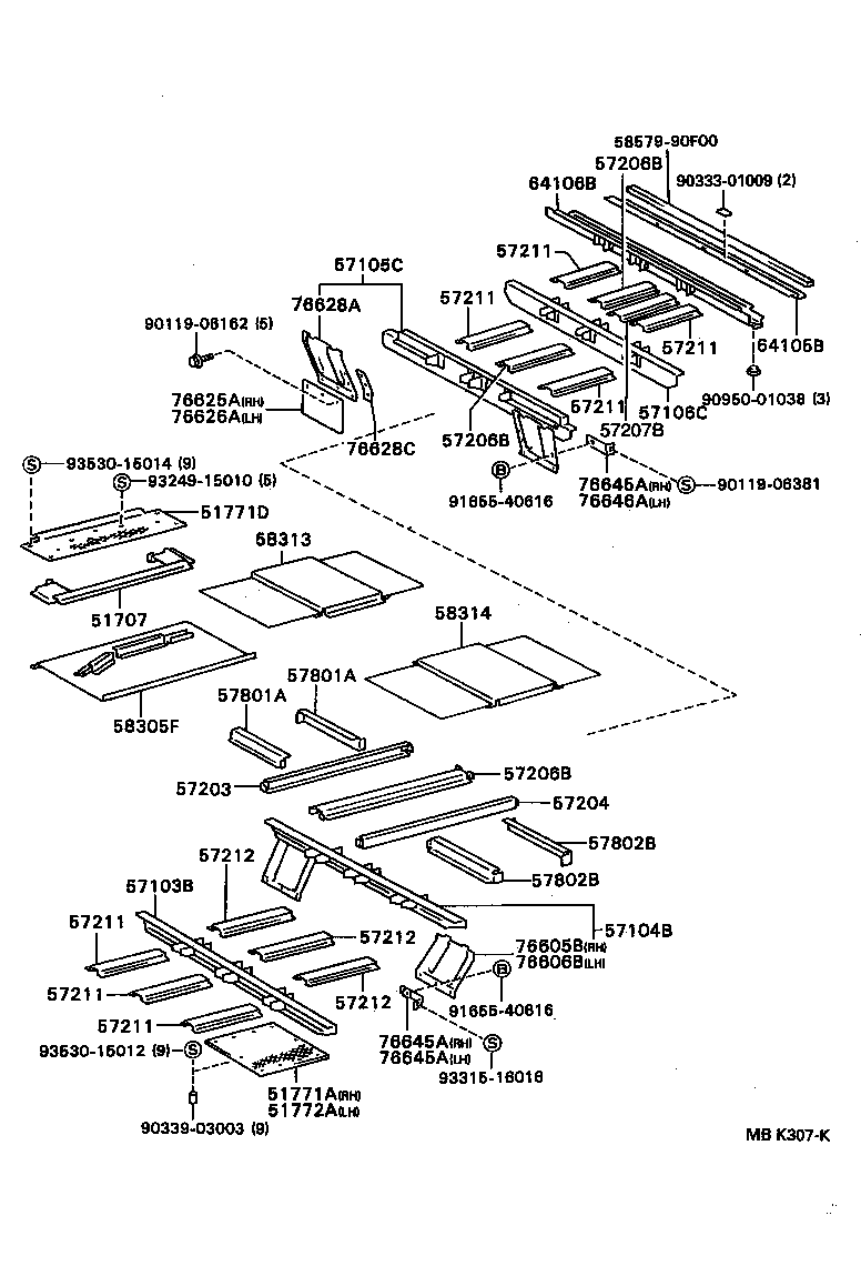  DYNA TOYOACE QUICK |  REAR FLOOR PANEL REAR FLOOR MEMBER
