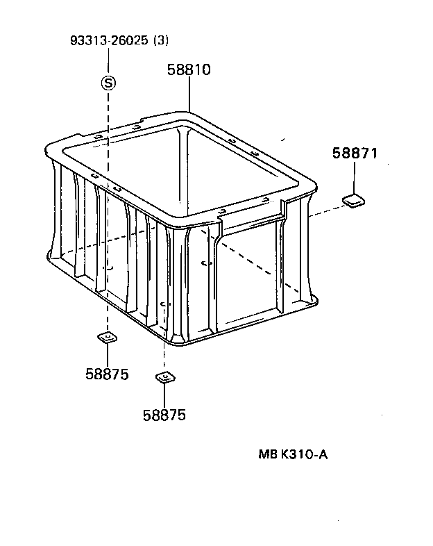  DYNA TOYOACE QUICK |  CONSOLE BOX BRACKET