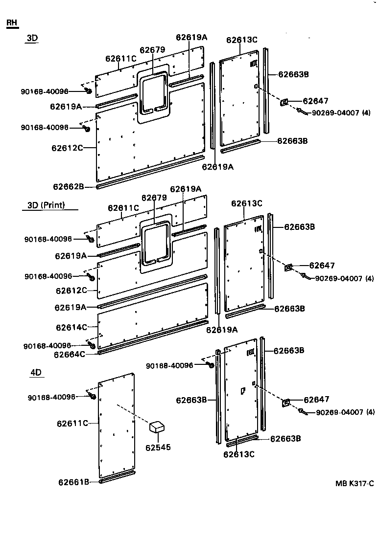  DYNA TOYOACE QUICK |  INSIDE TRIM BOARD