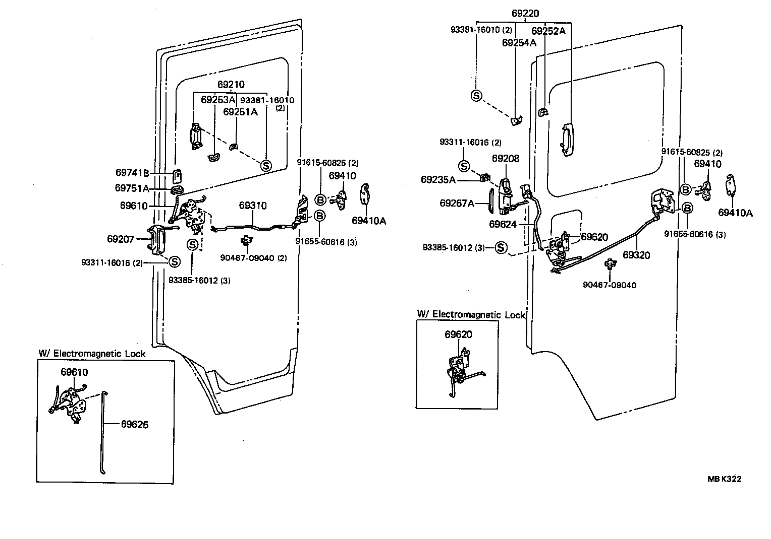  DYNA TOYOACE QUICK |  FRONT DOOR LOCK HANDLE