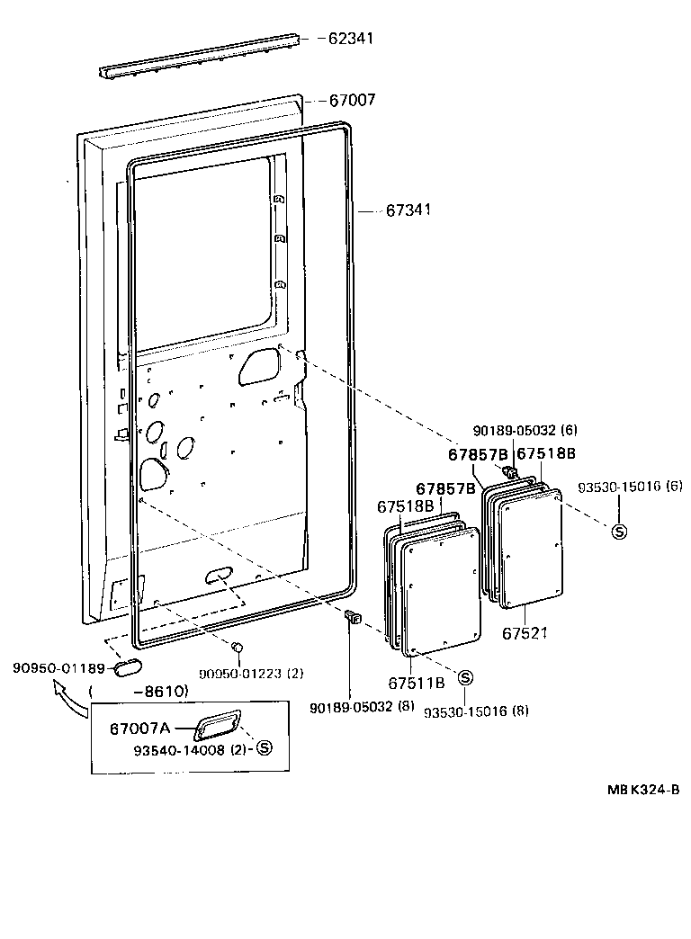  DYNA TOYOACE QUICK |  REAR DOOR PANEL GLASS