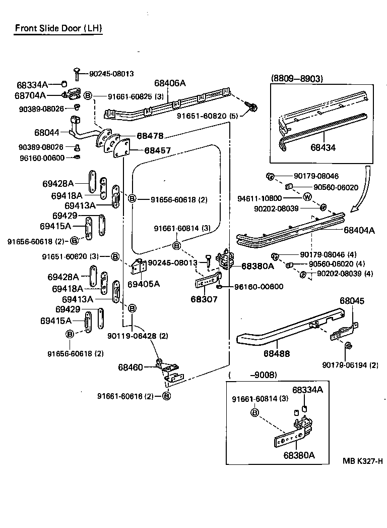  DYNA TOYOACE QUICK |  SLIDE ROLLER RAIL