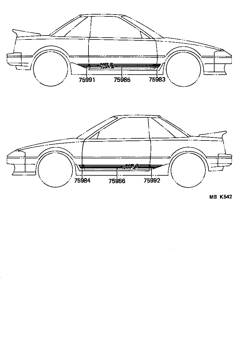  MR2 |  BODY STRIPE