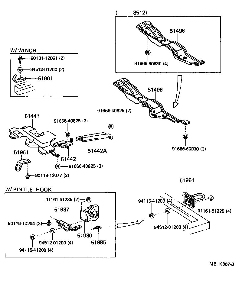  LAND CRUISER S T H T |  SUSPENSION CROSSMEMBER UNDER COVER