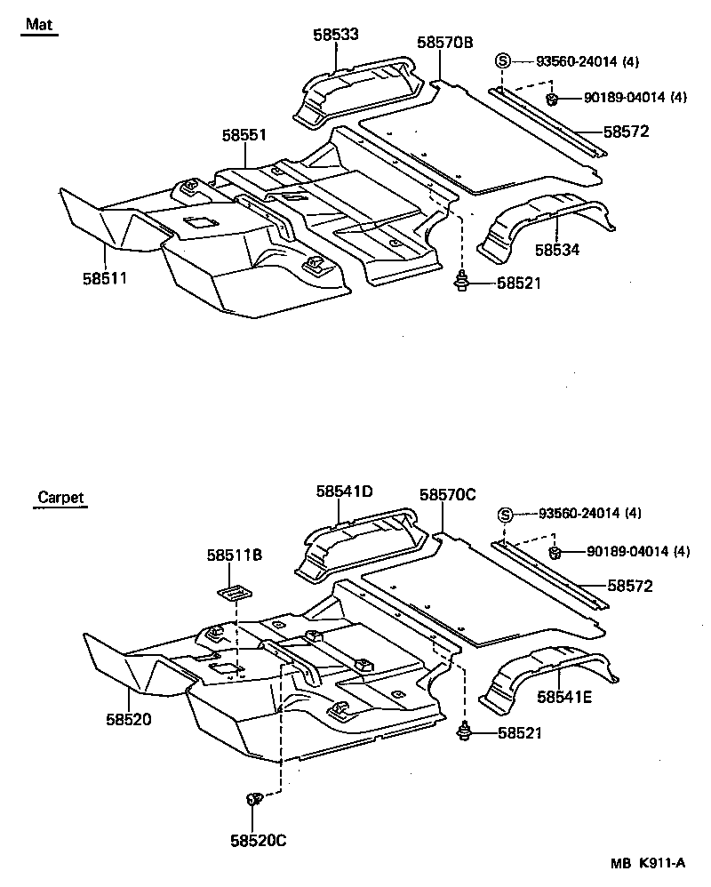  LAND CRUISER S T H T |  FLOOR MAT SILENCER PAD