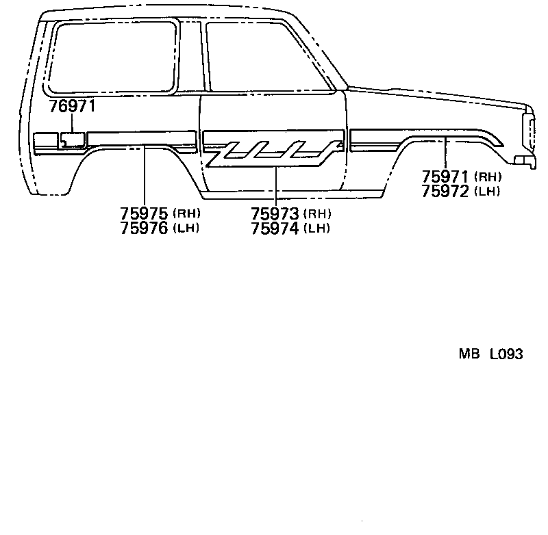  LAND CRUISER S T H T |  BODY STRIPE