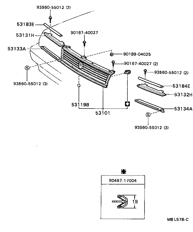  CARINA ED |  RADIATOR GRILLE