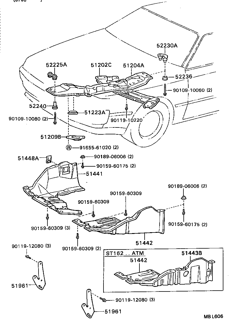  CARINA ED |  SUSPENSION CROSSMEMBER UNDER COVER