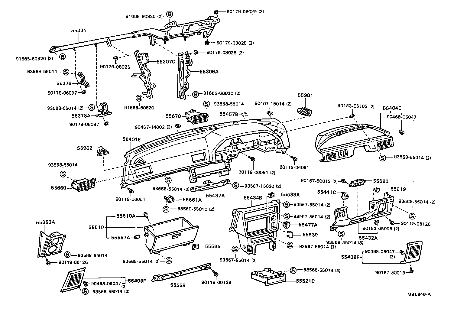  CARINA ED |  INSTRUMENT PANEL GLOVE COMPARTMENT