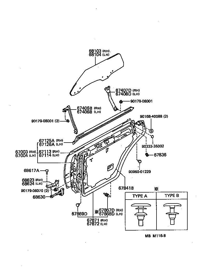  CROWN |  REAR DOOR PANEL GLASS