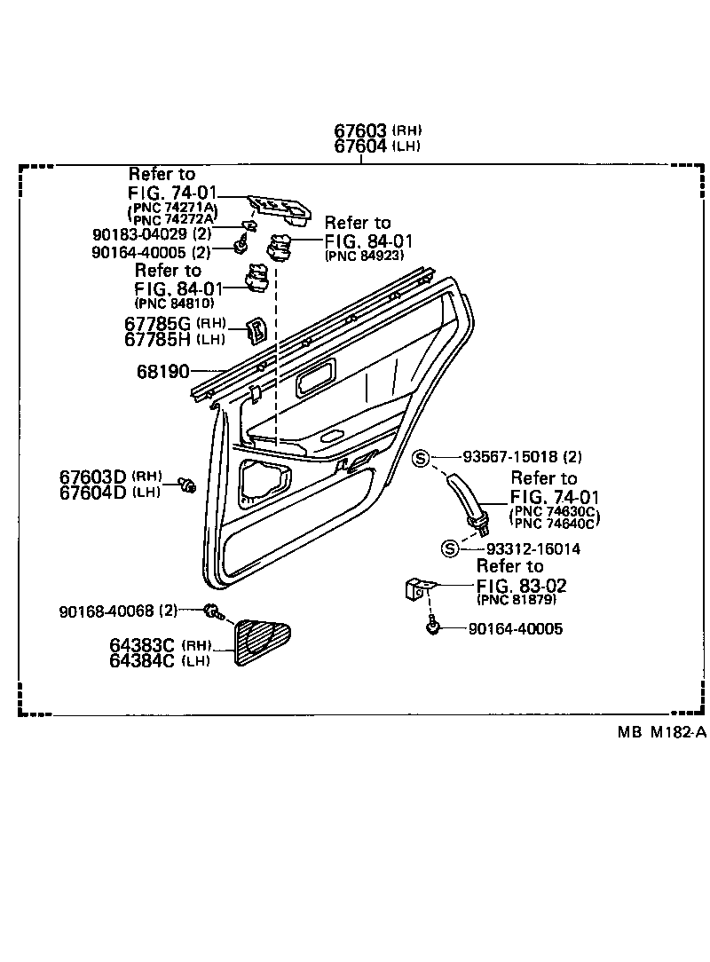 CROWN |  REAR DOOR PANEL GLASS