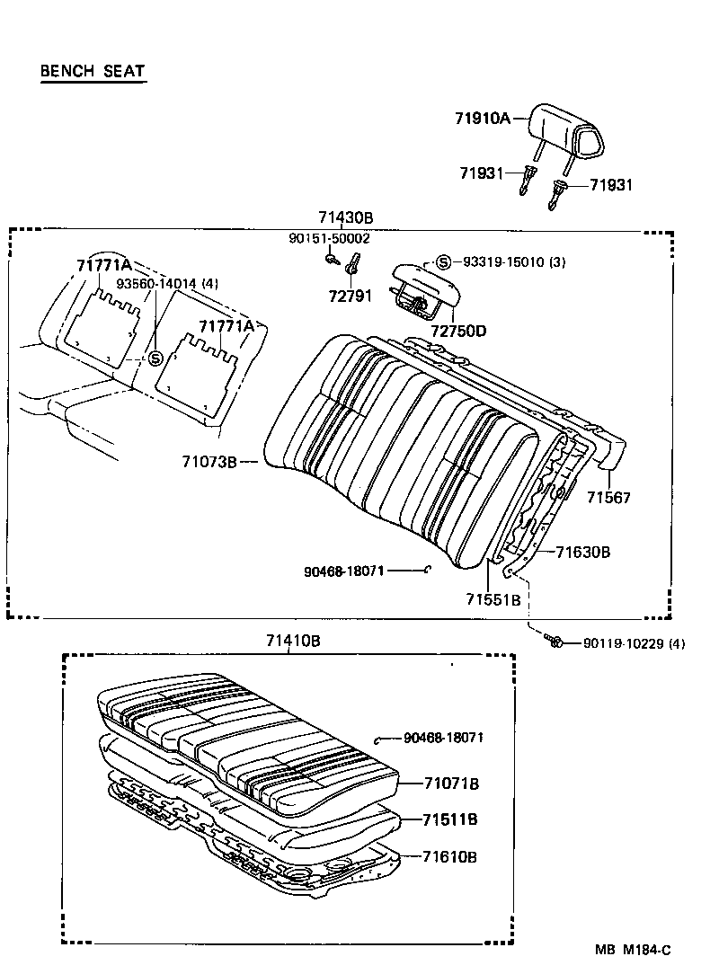  CROWN |  FRONT SEAT SEAT TRACK