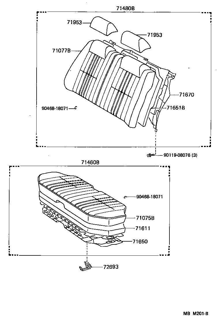  CROWN |  REAR SEAT SEAT TRACK