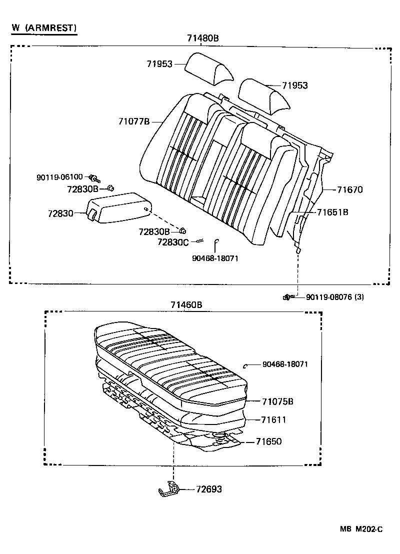  CROWN |  REAR SEAT SEAT TRACK