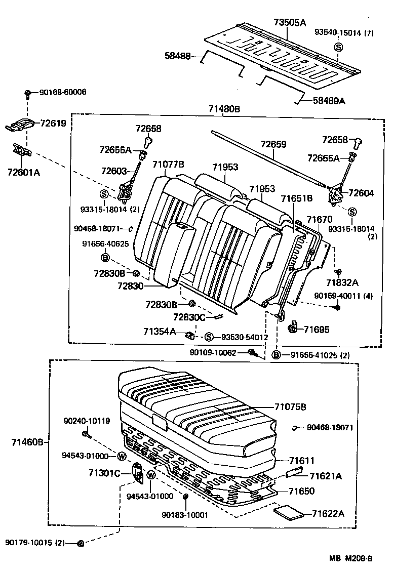  CROWN |  REAR SEAT SEAT TRACK