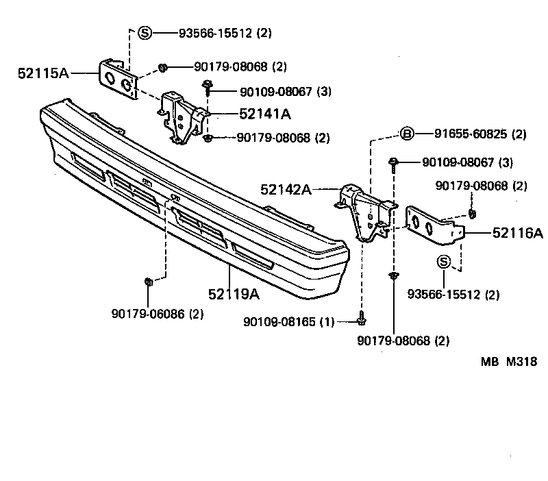  HIACE VAN WAGON |  FRONT BUMPER BUMPER STAY