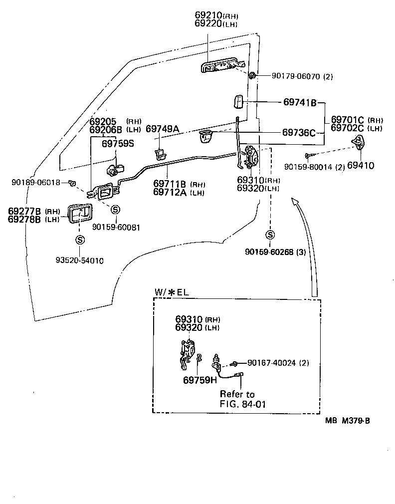  HIACE VAN WAGON |  FRONT DOOR LOCK HANDLE